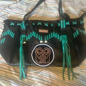 Black and Green Handbag